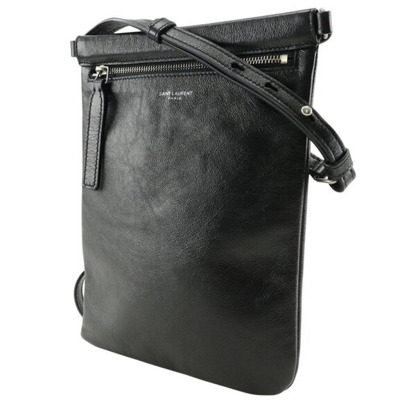 SAINT LAURENT PARIS Sacosh Shoulder Bag 581697 1GE0E 1000 NERO black leath - Picture 3 of 12